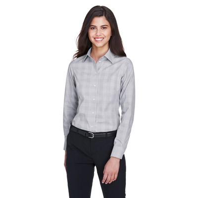 Devon and Jones® Women's Crown Collection® Glen Plaid Woven Dress Shirt